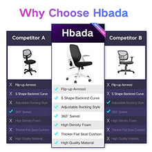 Load image into Gallery viewer, Hbada Office Task Desk Chair Swivel Home Comfort Chairs with Flip-up Arms and Adjustable Height, White