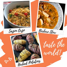 Load image into Gallery viewer, Global Spice Collection Gift Set - Nummy Nibbles World Traveler 4-Pack Herb, Spice & Seasoning Blends - No Salt, No Sugar, Whole30 Approved, Vegan , Keto, Paleo