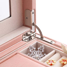 Load image into Gallery viewer, Vlando Jewelry Box, Jewelry Organizer and Storage with Mirror and Tray- Pink