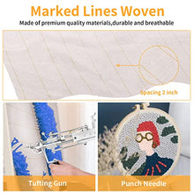 Load image into Gallery viewer, Primary Tufting Cloth with Marked Lines,Rug Backing Fabric,Monks Cloth for Cut/Loop Pile Tufting Gun, Punch Needle (82.7x39.4in)
