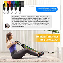 Load image into Gallery viewer, VANWALK Resistance Bands Set 11 PCS Gym Equipment Workout Bands for Home with Handles Ankle Straps Carry Bag Stackable Fitness Exercise Bands for Women Men Training, Home Workouts