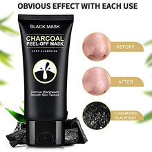 Load image into Gallery viewer, Charcoal Peel Off Face Mask HailiCare Blackhead Remover Face Mask 3 in 1 Purifying Peel Off Charcoal Mask with Tea Tree Serum and Brush for All Skin Types for Teens Men Women
