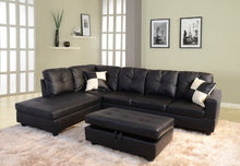 Load image into Gallery viewer, Beverly Fine Funiture Sectional Sofa Set, 91A Black
