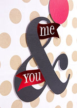 Load image into Gallery viewer, Hallmark 13" Large Anniversary Gift Bag with Tissue Paper (You & Me, Polka Dots on White) for Anniversary, Valentines Day, Grooms Gift and More