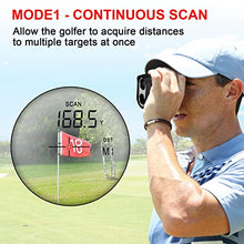 Load image into Gallery viewer, Golf Rangefinder with Slope, Profey 6X Rechargeable Laser Range Finder Golfing & Hunting, 1500 Yards High-Precision Flag Locking Vibration, Slope ON/Off Tournament Legal Rangefinder, Scan, Gift Box