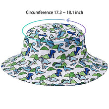Load image into Gallery viewer, Baby Sun Hat Toddler Summer UPF 50+ Sun Protection for Baby Girls Boys Dinosaur Infant Beach Hat with Wide Brim Kids Caps Circumference: 17.3-18.1 inch (44-46 cm)