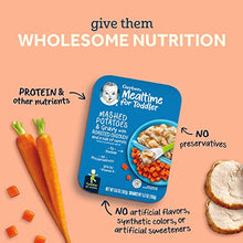 Load image into Gallery viewer, Gerber Mealtime for Toddler Macaroni & Cheese with Side of Seasoned Peas & Carrots, 6.6 Ounce (Pack of 8)