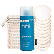 Load image into Gallery viewer, Paula’s Choice Skin Balancing Pore-Reducing Toner & Reusable Cotton/Bamboo Pads Duo, for Toner, Exfoliants & Makeup Remover, Eco-Friendly, Fragrance-Free & Paraben-Free, Set of 2