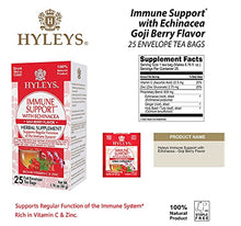 Load image into Gallery viewer, HYLEYS Tea Immune Support With Echinacea Goji Berry Flavor, 25 Count