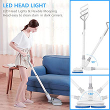 Load image into Gallery viewer, MARK LIVE Electric Spray Cordless Spin Mop Floor Cleaner Polisher Scrubber with Sprayer,LED,Adjustable Handle and Replaceable Microfiber & Reusable Mopping and Waxing Cloth