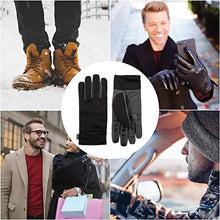Load image into Gallery viewer, isotoner Microfiber Men's Gloves, Touchscreen, Water-Repellent, Black, LG