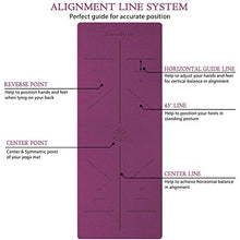 Load image into Gallery viewer, Ewedoos Eco Friendly Yoga Mat with Alignment Lines, TPE Yoga Mat Non Slip Textured Surfaces ¼-Inch Thick High Density Padding To Avoid Sore Knees, Perfect for Yoga, Pilates and Fitness (New Purple)
