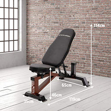 Load image into Gallery viewer, Steelbody Deluxe 6 Position Utility Weight Bench for Weightlifting and Strength Training STB-10105, Black-Brown