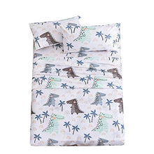 Load image into Gallery viewer, JSD Dinosaur Kids Printed Sheet Set Full Size, 4 Piece Brushed Microfiber Bed Sheets for Boys, 15" Deep Pocket White