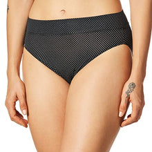 Load image into Gallery viewer, Warner's Women's No Pinching No Problems Hi-Cut Brief Panty, Black/White Pindot, 7 (Large)