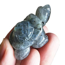 Load image into Gallery viewer, Gemgogo 2 Pcs White Moonstone Crystals and Healing Stones Tortoise, 1.5 Inches Reiki Pocket Gemstone Figurines Room Decor Gemstone