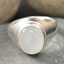 Load image into Gallery viewer, Choose Your Color Natural Gemstone Chakra Healing Ring Sterling Silver 5 Carat Handmade for Men Size 5-13