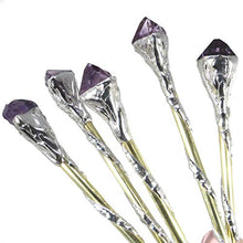 Load image into Gallery viewer, Amethyst Crystal Soldered Brass Wand