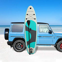 Load image into Gallery viewer, Kicode Inflatable Paddle Board for Adults (6 Inches Thick) Premium Stand Up SUP Accessories & Carry Bag, Waterproof Bag, Non-Slip Deck, Leash, Pump, Waterproof Phone Pouch, Green & Gray