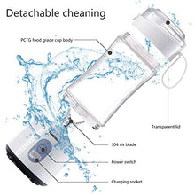 Load image into Gallery viewer, Tenswall Portable, Personal Size Smoothies and Shakes, Handheld Fruit Machine 13oz USB Rchargeable Juicer Cup, Ice Blender Mixer Home/Of, 380ML, White