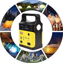 Load image into Gallery viewer, UPEOR Solar Generator Lighting System Portable Solar Power Generator Kit for Emergency Power Supply,Home & Outdoor Camping,Including MP3&FM Radio,Solar Panel,3 Sets LED Lights (Yellow)