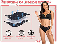 Load image into Gallery viewer, Intiflower Period Underwear for Women, Leakproof Period Panties, Lace Menstrual Underwear Breathable & Soft