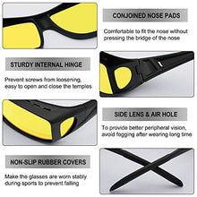 Load image into Gallery viewer, Night Driving Glasses Fit Over Glasses, HD Polarized Anti Glare Wrap Around Night Vision Glasses for Men & Women