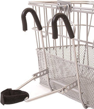 Load image into Gallery viewer, Retrospec Bicycles Detachable Steel Half-Mesh Apollo Bike Basket with Handles, Silver