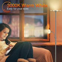Load image into Gallery viewer, LED Floor Lamp - Modern Standing Lamp, 18W+5W Energy Saving, Dimmable & Adjustable, Metal Material, 3000K Warm White - Sky Torchiere Floor Lamps for Living Room, Bedroom, Office, Reading