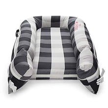 Load image into Gallery viewer, DockATot Deluxe+ Dock (Charcoal Buffalo) - The All in One Baby Lounger - Perfect for Co Sleeping - Suitable from 0-8 Months