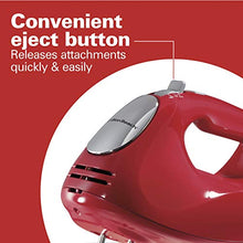 Load image into Gallery viewer, Hamilton Beach 6-Speed Electric Hand Mixer, Beaters and Whisk, with Snap-On Storage Case, Red