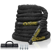 Load image into Gallery viewer, POWER GUIDANCE Battle Rope, 1.5" Width Poly Dacron 30/40/50ft Length Exercise Equipment for Home Gym & Outdoor Workout, Battle Rope Anchor Included (1.5'' 40FT Length)
