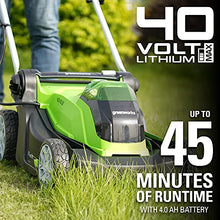 Load image into Gallery viewer, Greenworks 40V 17" (2-In-1) Push Lawn Mower, 4.0Ah Battery and Charger Included