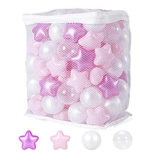 Load image into Gallery viewer, Ball Pit Balls Pack of 100 - Star and Round Set BPA Free Phthalate Free Non-Toxic Crush Proof Play Balls Soft Plastic Balls for Toddlers Baby Kids Birthday Pool Tent Party