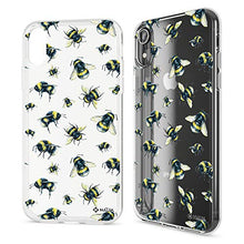 Load image into Gallery viewer, NALIA Motif Case Compatible with iPhone XR, Pattern Design Silicone Back Cover Protector Soft Skin, Crystal Gel Shockproof Smart-Phone Bumper Slim Transparent Protective, Designs:Bumblebee