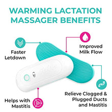 Load image into Gallery viewer, LaVie 2-in-1 Warming Lactation Massager, 2 Pack, Heat and Vibration, Pumping and Breastfeeding Essential, for Clogged Ducts, Improved Milk Flow, Mastitis