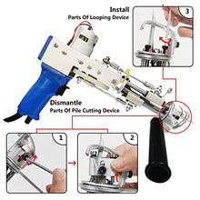 Load image into Gallery viewer, BLBO Tufting Gun,Cut Pile and Loop Pile 2in1 Dual-Use rug gun rug making kit,Embroidery Machine punch needle kit DIY Efficient Hand-Held Knitting Machine 5-45 Stitches/Sec(Tufting Gun kit Adjustable)