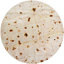 Load image into Gallery viewer, CASOFU Burritos Blanket, Double Sided Giant Flour Tortilla Throw Blanket, Novelty Tortilla Blanket for Your Family, 285 GSM Soft and Comfortable Flannel Taco Blanket for Adults. (Beige, 60 inches)