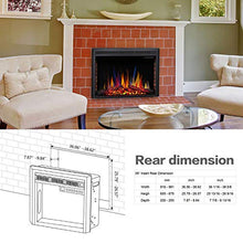 Load image into Gallery viewer, R.W.FLAME 39" Electric Fireplace Insert,Freestanding & Recessed Electric Stove Heater,Touch Screen,Remote Control,750W-1500W with Timer & Colorful Flame Option
