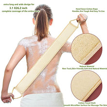Load image into Gallery viewer, ATTEASAY Exfoliating Natural Loofah Back Scrubber (5 Pack) Exfoliating Loofah Pad Body Scrubber, Made with Eco-Friendly and Biodegradable Shower Luffa Sponge, Loofah for Women and Men