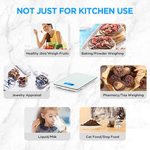 Load image into Gallery viewer, KOIOS USB Rechargeable Food Scale, 33lb/15Kg Kitchen Scale Digital Weight Grams and oz for Cooking Baking, 1g/0.1oz Precise Graduation, Waterproof Tempered Glass, 6 Weight Units, Tare Function