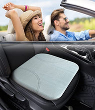 Load image into Gallery viewer, Custom-fit for Subaru Memory Foam Heightening Car Seat Cushion,Sciatica & Back Pain Relief, Bonded Leather/ice Silk Breathable Fabric Seat Cushion, Designed for Subaru Accessories (Gray,For Subaru)