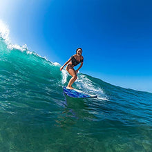 Load image into Gallery viewer, Wavestorm Classic Soft Top Foam 8ft Surfboard | Surfboard for Beginners and All Surfing Levels | Complete Board Set Including Accessories | Leash and Fins, Blue Brushed