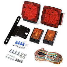 Load image into Gallery viewer, CZC AUTO 12V Submersible LED Trailer Tail Light Kit for Under 80 Inch Trailer Boat utility Trailer Waterproof (Trailer light kit)