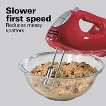 Load image into Gallery viewer, Hamilton Beach 6-Speed Electric Hand Mixer, Beaters and Whisk, with Snap-On Storage Case, Red