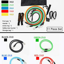 Load image into Gallery viewer, Liford Sport 11 Pack Exercise Resistance Bands with Handles Set,Workout Equipment for Women Men Home Gym, Home Workouts,Physical Therapy,Gym Training,Yoga