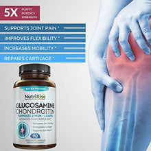 Load image into Gallery viewer, Glucosamine Chondroitin MSM Turmeric 2100mg - 3X Triple Strength Joint Supplement for Men & Women. Supports Pain Relief for Knees, Back, Hips & Inflammation. Gluten-Free & Non-GMO
