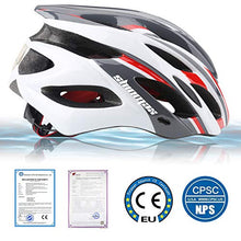 Load image into Gallery viewer, Shinmax Bike Helmet, CPSC/CE Certified Adjustable Light Bicycle Helmet Men&Women Road and Mountain Bicycle Helmet with Visor&Rear Light Met Specialized Cycling Helmet for Adult