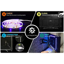 Load image into Gallery viewer, Led Strip Lights 6.56ft for 40-60in TV, PANGTON VILLA USB LED TV Backlight Kit with Remote - 16 Color 5050 LEDs Bias Lighting for HDTV