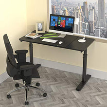Load image into Gallery viewer, DESIGNA Height Adjustable Computer Desk, 47 Inch with Free Large Mousepad, Study Writing PC Laptop Table Workstation, Widen Space Office Home Gaming Desk Multi-Functional, Black